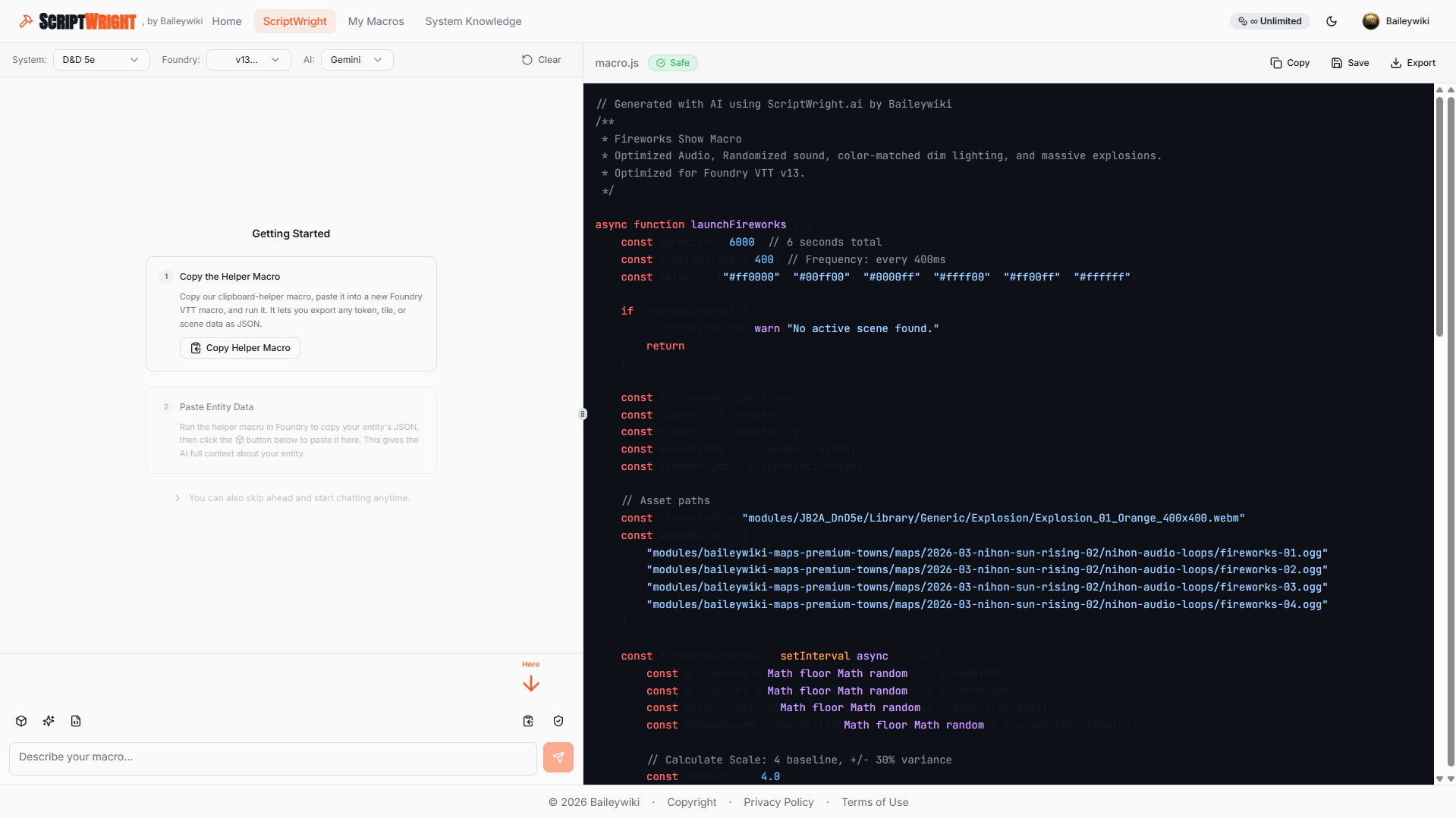ScriptWright - Safe, Ethical, Context-Aware Macro Generation